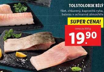 Lidl Tolstolobik bílý, cena za 100 g nabídka
