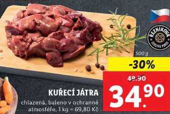 Lidl Kuřecí játra, 500 g nabídka