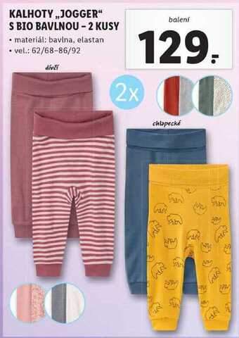 Lidl Kalhoty ,,jogger s bio bavlnou - 2 kusy nabídka