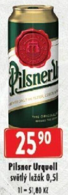 Astur&Qanto Pilsner Urquell světlý ležák 0,5l nabídka