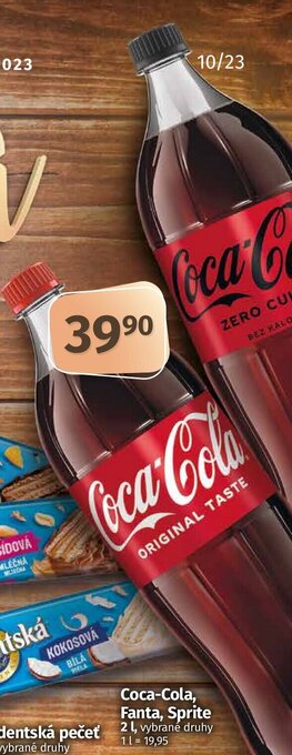 COOP TIP Coca-Cola, Fanta, Sprite 2l nabídka