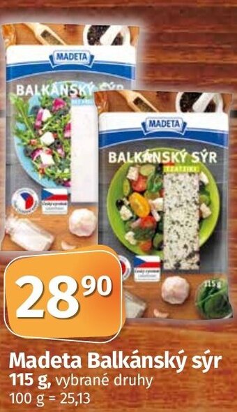 COOP TIP Madeta Balkánský sýr 115 g nabídka