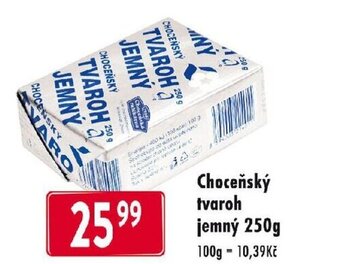 Qanto Choceňský tvaroh jemný 250g nabídka