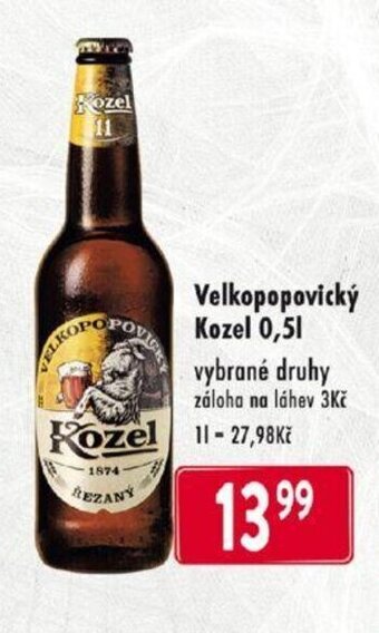 Qanto Velkopopovický Kozel 0,5l nabídka