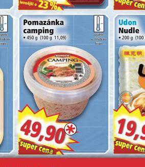 Norma Pomazánka camping nabídka