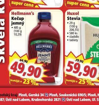 Norma Hellmann´s kečup jemný nabídka