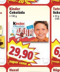 Norma Kinder čokoláda nabídka
