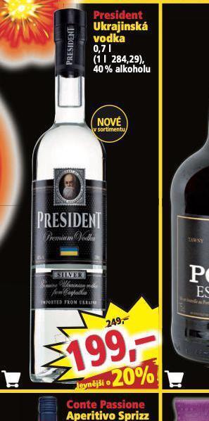 Norma President ukrajinská vodka nabídka