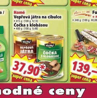 Norma Hamé čočka s klobásou nabídka