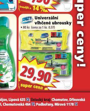 Norma Univerzální vlhčené ubrousky nabídka
