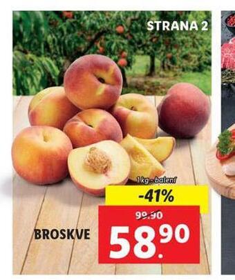 Lidl Broskve nabídka