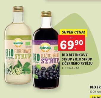 Lidl Bio bezinkový sirup nabídka