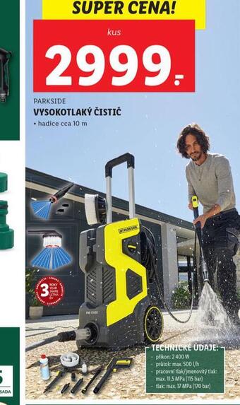 Lidl Parkside vysokotlaký čistič nabídka