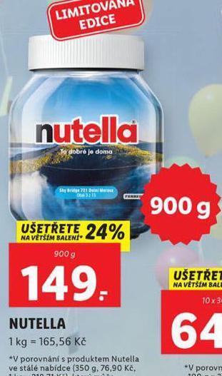 Lidl Nutella nabídka