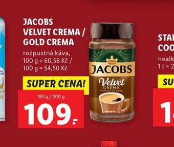 Lidl Jacobs velvet crema\ / gold crema nabídka