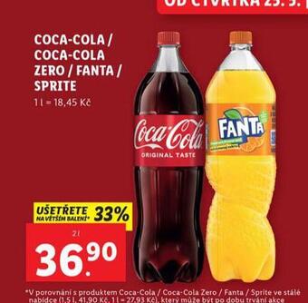 Lidl Coca cola, fanta, sprite nabídka