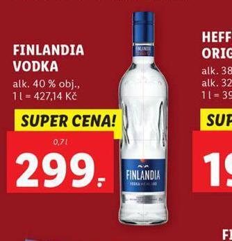 Lidl Finlandia vodka nabídka