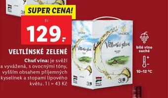 Lidl Veltínské zelené nabídka