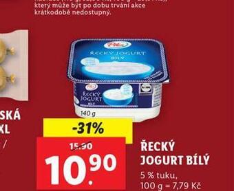 Lidl Řecký jogurt bílý nabídka