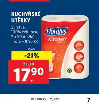Lidl Florasyl kuchyňské utěrky nabídka