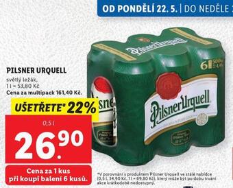 Lidl Pivo pilsner urquell nabídka