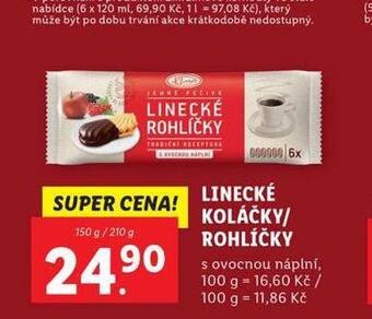 Lidl Linecké koláčky / rohlíčky nabídka