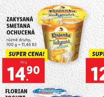 Lidl Zakysaná smetana ochucená nabídka