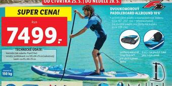 Lidl Dvoukomorový paddleboard allround 10,6 nabídka
