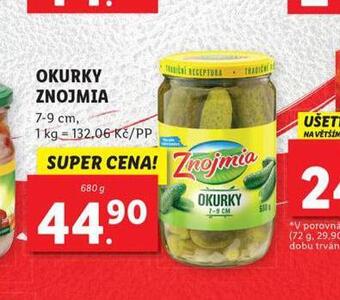Lidl Okurky znojmia nabídka