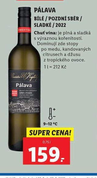 Lidl Pálava nabídka