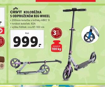 Lidl Koloběžka s odpružením big wheel nabídka