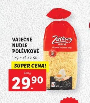 Lidl Vaječné nudle polévkové nabídka
