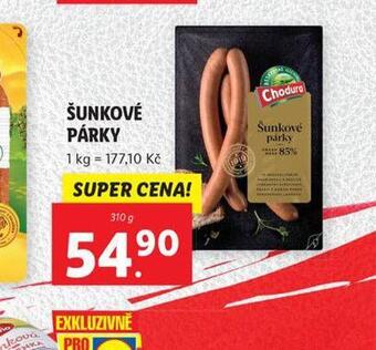 Lidl Šunkové párky nabídka