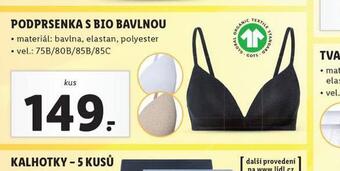 Lidl Podprsenka s bio bavlnou nabídka