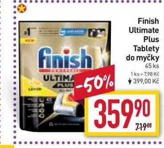 Billa Finish ultimate plus tablety do myčky 45 ks nabídka