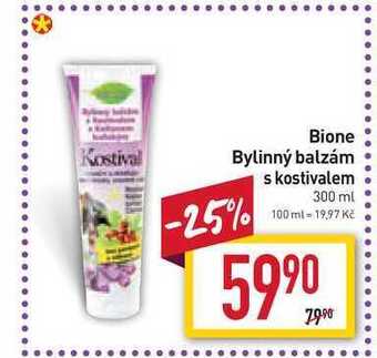 Billa Bione bylinný balzám s kostivalem 300 ml nabídka
