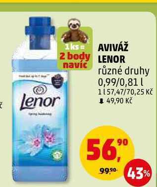 Penny Market Aviváž lenor, 0,99 l nabídka