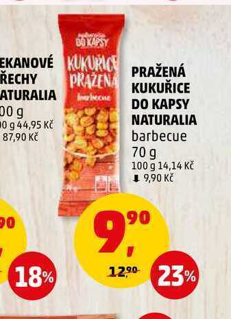 Penny Market Pražená kukuřice do kapsy naturalia barbecue, 70 g nabídka