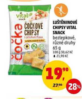 Penny Market Luštěninové chipsy vital snack, 65 g nabídka