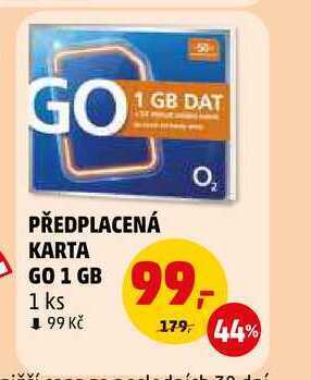 Penny Market Předplacená karta go 1 gb, 1 ks nabídka