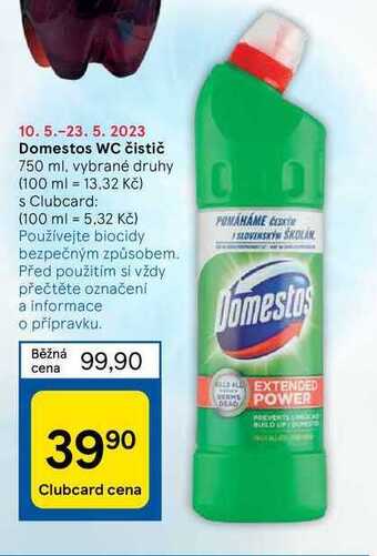 Tesco Domestos wc čistič 750 ml nabídka