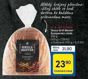 Tesco Tesco grill master šumperský chléb 450 g nabídka