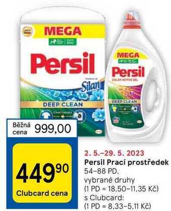Tesco Persil prací prostředek 54-88 pd nabídka