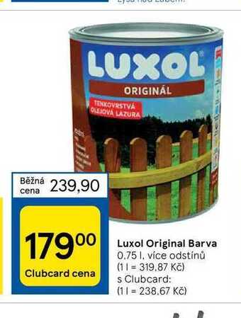 Tesco Luxol original barva 0.75 l nabídka