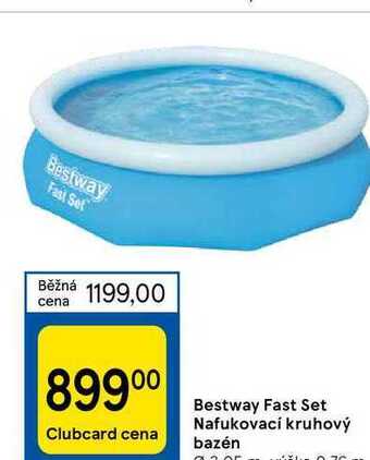 Tesco Bestway fast set nafukovací kruhový bazén nabídka