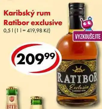 CBA Karibský rum ratibor exclusive, 0,5 l nabídka