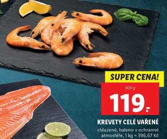 Lidl Krevety celé vařené, 300 g nabídka