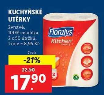 Lidl Kuchyňské utěrky, 2 role nabídka