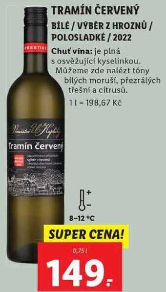 Tramín červený, 0,75 l