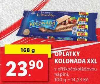 Lidl Oplatky kolonáda xxl, 168 g nabídka